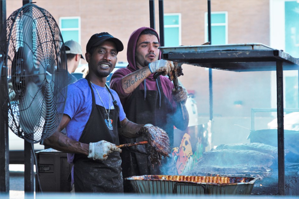 Dinosaur Smokehouse was one of two visiting ribbers at the 2021 Thunder Bay Ribfest. (Ian Kaufman, TBNewswatch)