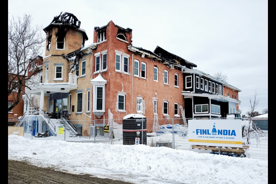 Investigators entered the ruins of the Finnish Labour Temple for what was expected to be the last time on Dec. 28, 2021 (Gary Rinne/TBNewswatch)