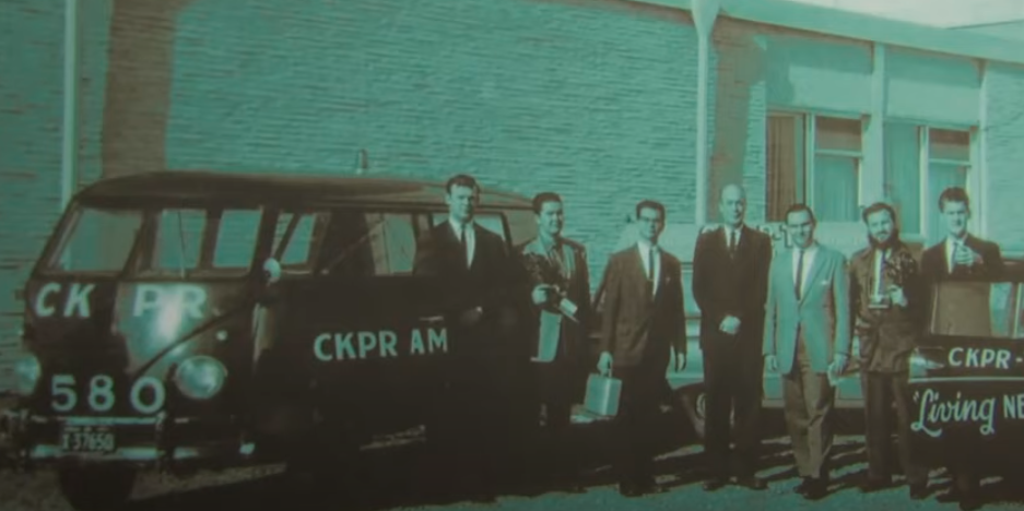 This photo shows some of the CKPR Radio personalities in the 1960s