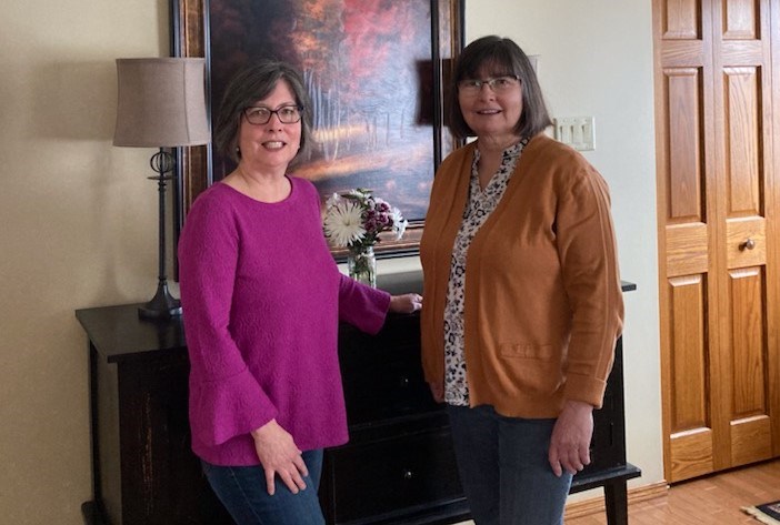 Paulette Howe and Suzanne Gribben are the winners of the first Thunder Bay 50/50 draw. (supplied photo)