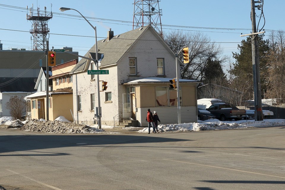 The city intends to remove traffic lights at the intersection of Donald and Vickers streets. (Leith Dunick, tbnewswatch.com)