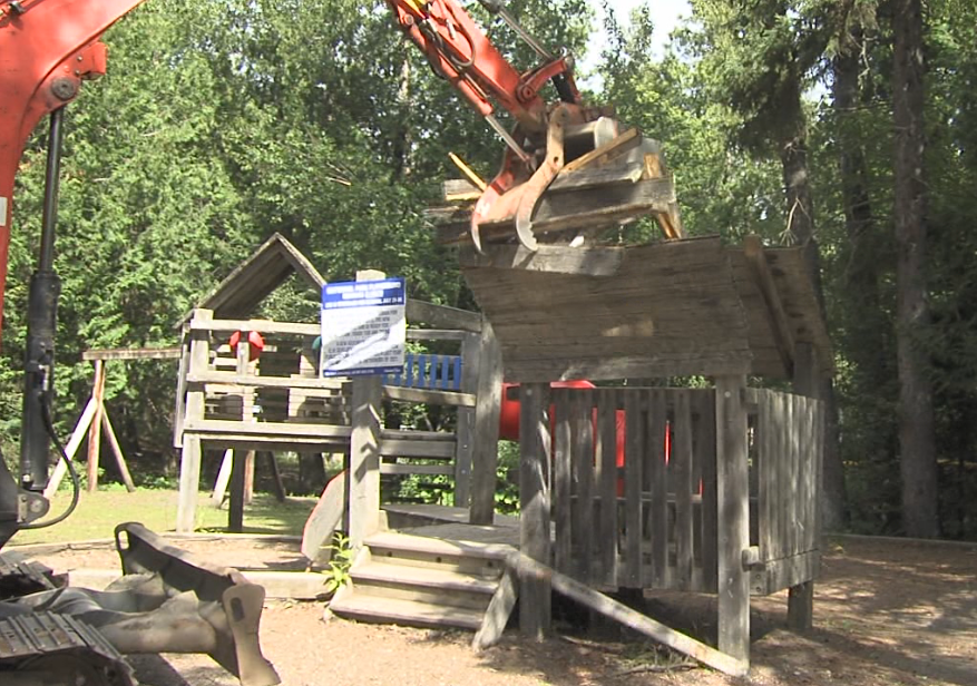 Centennial playground teardown