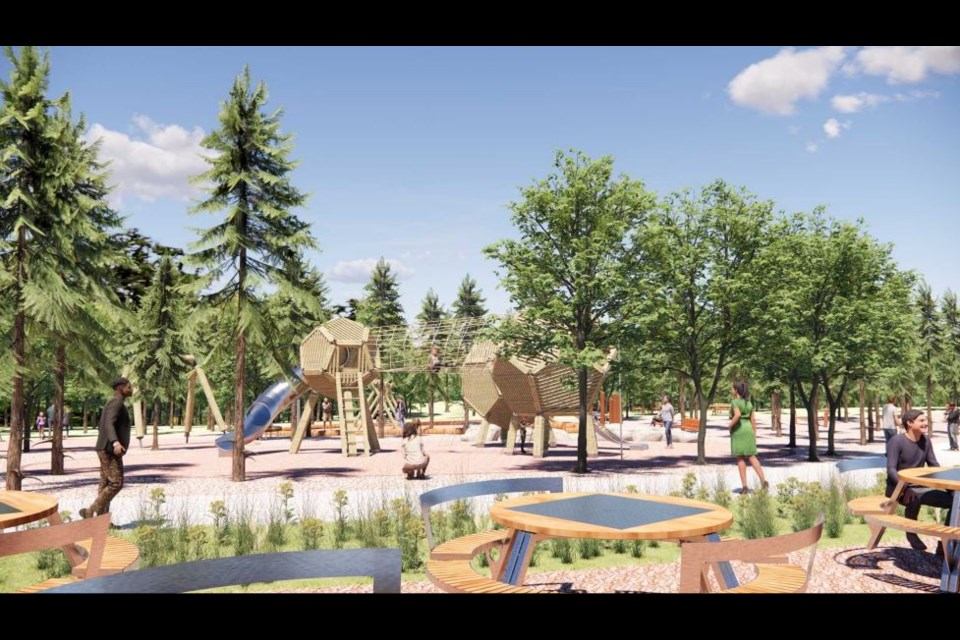 A concept image shows the design for the new playground at Centennial Park. (Courtesy City of Thunder Bay)