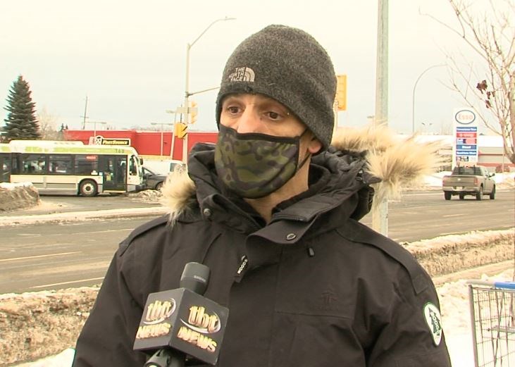 Jamie Gauvreau says it's a slap in the face that large businesses can stay open while his salon is ordered to close. (Troy Charles/TBTV photo)