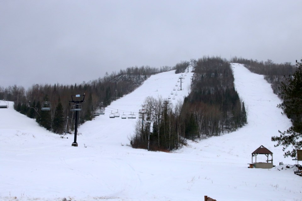 The slopes are empty at Loch Lomond Ski Area as the provincial lockdown has forced ski hills in Ontario to remain closed. 
