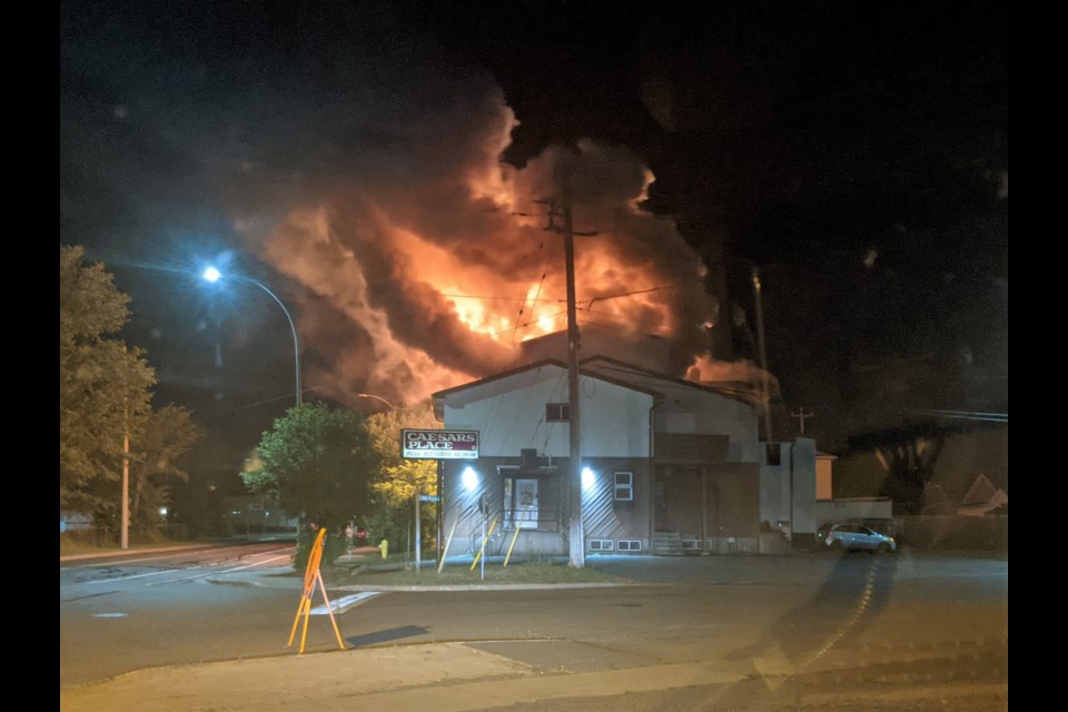 Emergency services were called to the fire around 1:30 a.m. Thursday. (Photo courtesy Richard Kannegiesser)