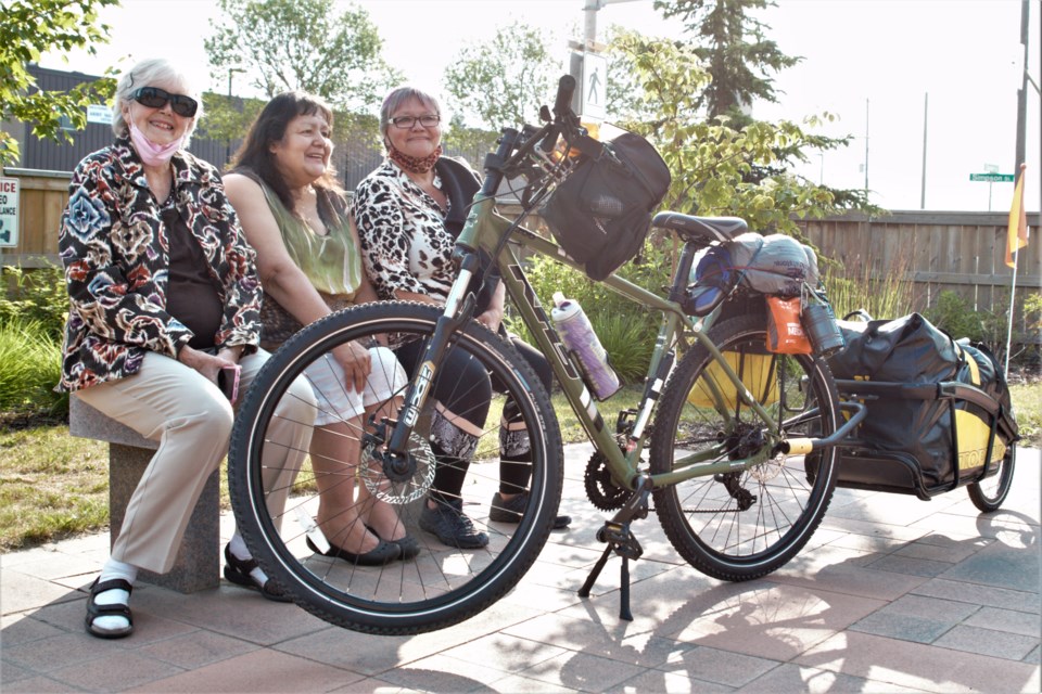Mary Speirs, Lori Sawdo, and Donna Bishop were among those seeing Arbour off on his journey Friday morning at the Northwest CHC.