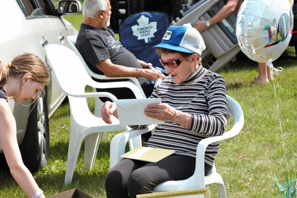 Phyllis Stokaluk celebrated her 100th birthday on Friday. (Photos by Ian Kaufman, TBNewswatch)
