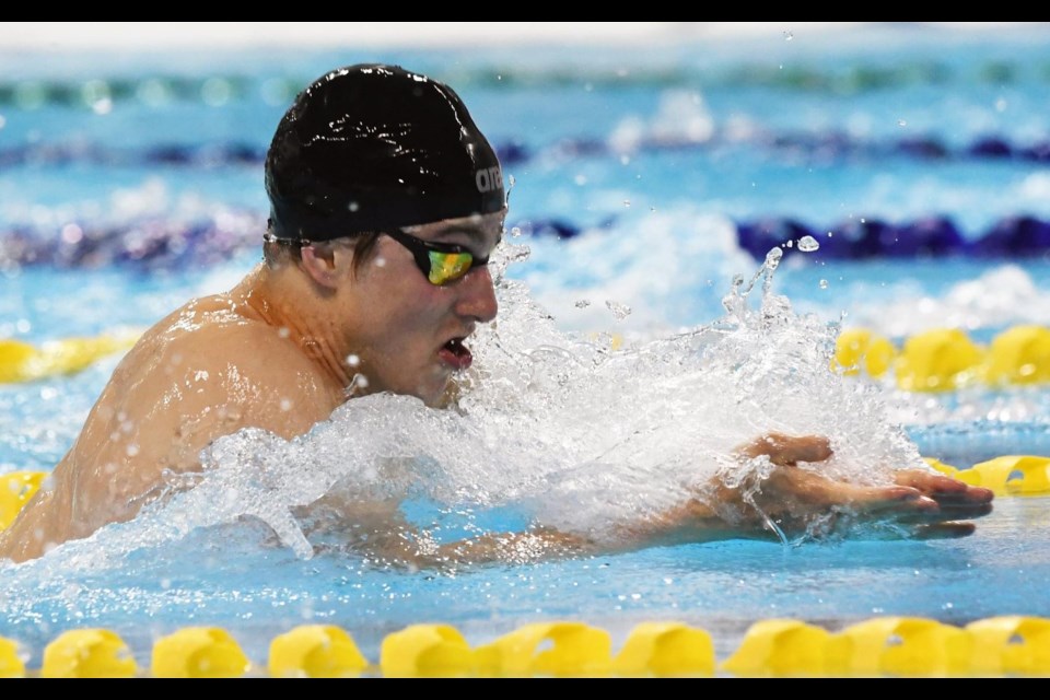 Gabe Mastromatteo of Kenora has qualified for the Tokyo Olympics. (Swimming Canada)