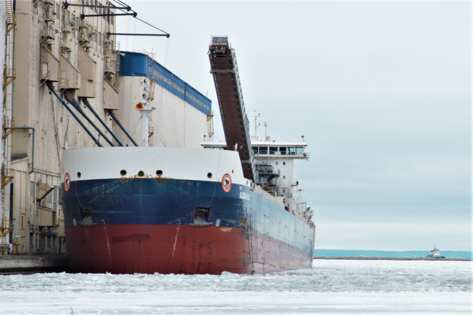 The Algoma Sault sits at the Viterra A Elevator Saturday. (Photos by Ian Kaufman, tbnewswatch.com)