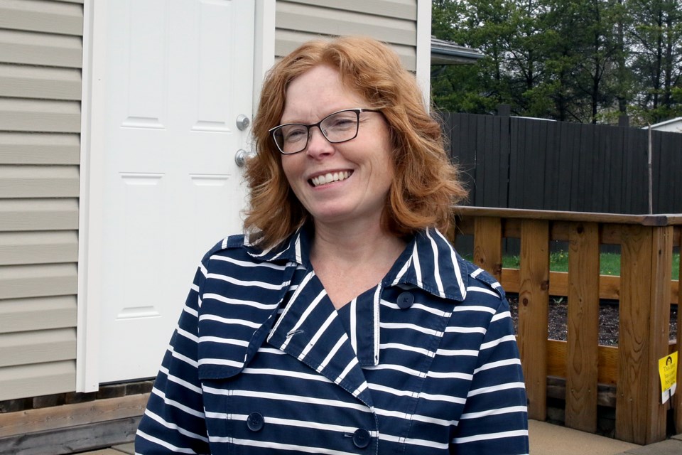 Charla Robinson, president of the Thunder Bay Chamber of Commerce, on Friday, May 21, 2021, says the provincial reopening plan is disappointing. (Leith Dunick, tbnewswatch.com)