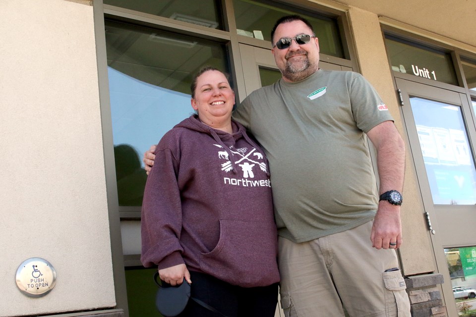 Jodi Babcock and Bryan McGauley are planning to bring two Papa John's pizzeria franchises to Thunder Bay, starting with a Waterloo Street Location this summer. (Leith Dunick, tbnewswatch.com