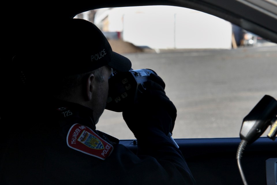 Police perform traffic stops on Dawson Road