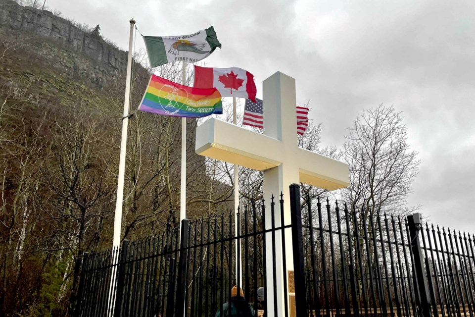 Remembrance Day Ceremony held at Mount McKay in spite of weather