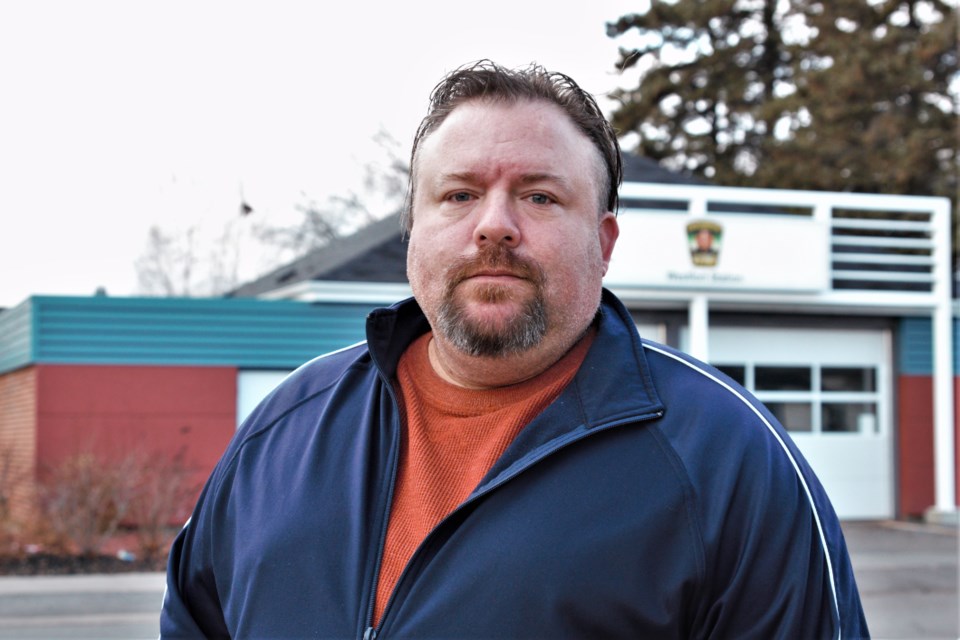 Rob Moquin is the chair of Unifor Local 39-11, representing paramedics in the city of Thunder Bay. (Photos by Ian Kaufman, TBNewswatch)