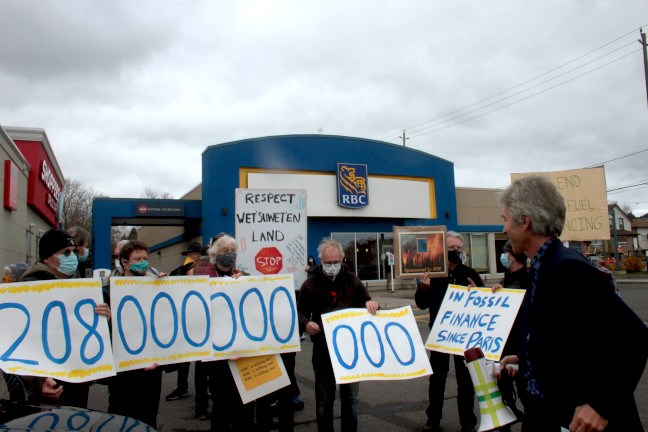 CUSP's #RBC is Killing Me protest against RBC financing of fossil fuels