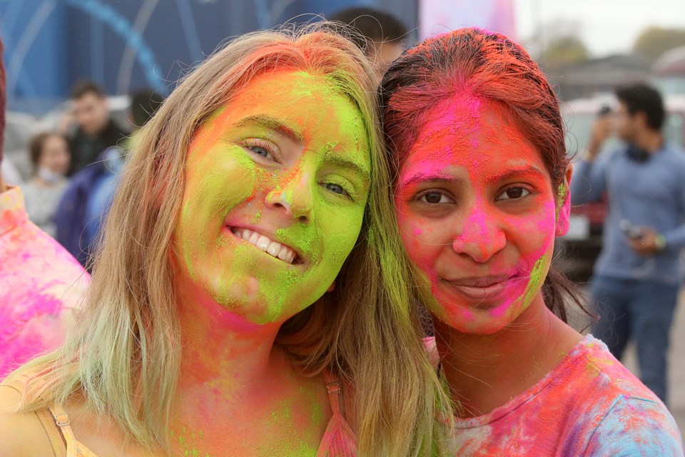The Festival of Colours took place on Saturday, Oct. 10, 2021 at the CLE grounds in Thunder Bay. (Leith Dunick, tbnewswatch.com)
