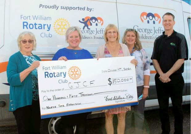 Rotary Donation to George Jeffrey CC