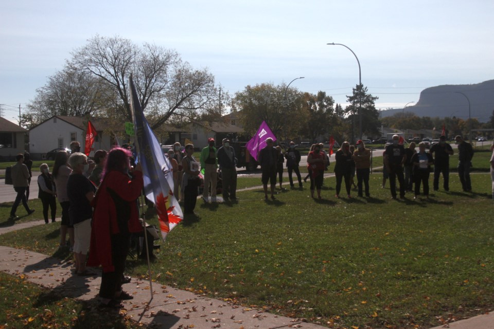 Health Coalitions across Ontario Held protests Opening Day of the Ontario Legislature 