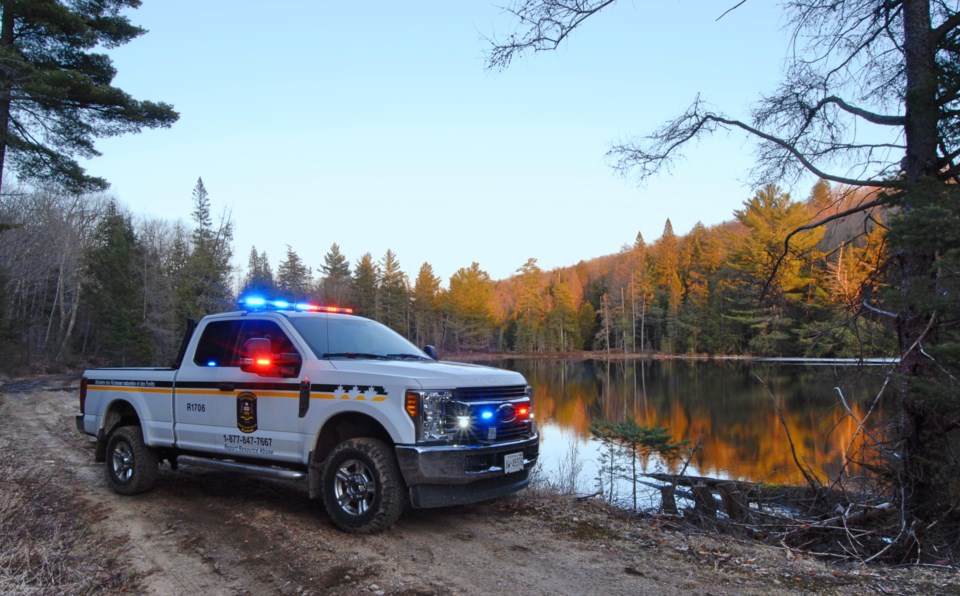 MNRF conservation officer vehicle four