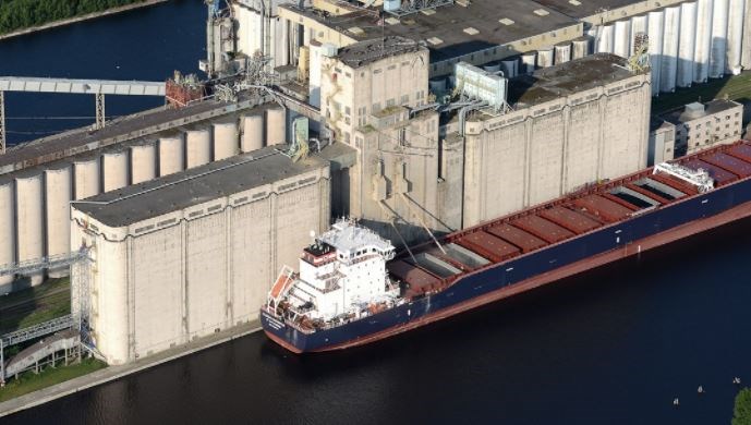 A new port record for the amount of grain loaded onto a single ship was set on Oct. 3, 2021 at the G3 Canada Terminal on the Mission River (G3 Canada photo)