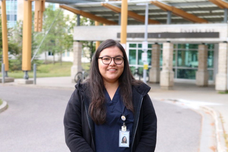Joelle Mandamin is the hospital's first Indigenous care coordinator, a role she began in June 2021. (Photos by Doug Diaczuk - Tbnewswatch.com). 