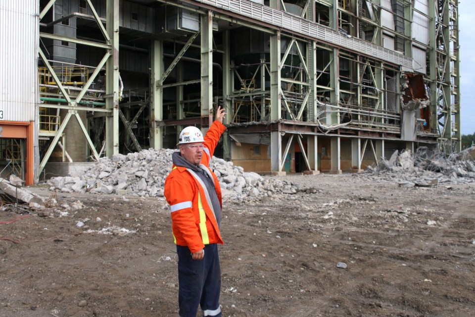 Friday's demolition will remove about 15 per cent of the former OPG generating station, estimates Budget Demolition site manager Jeremy Later. (File photo)