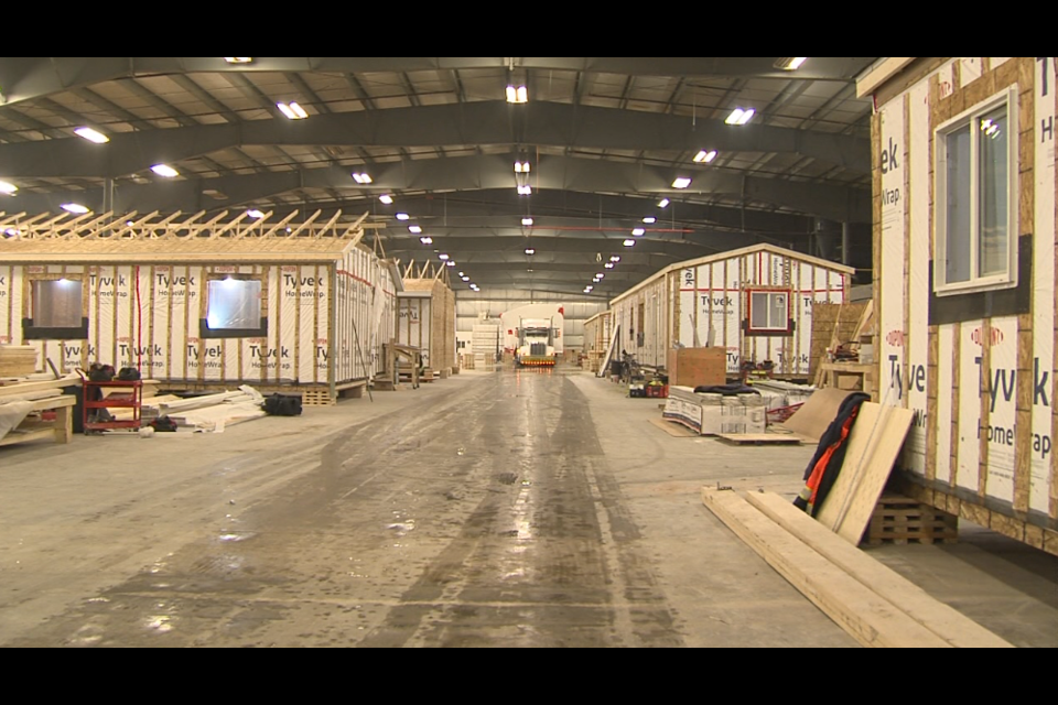 Smart Modular Canada builds modular homes in a facility in Rosslyn, just outside Thunder Bay. (Mitchell Ringos/TBTV photos)