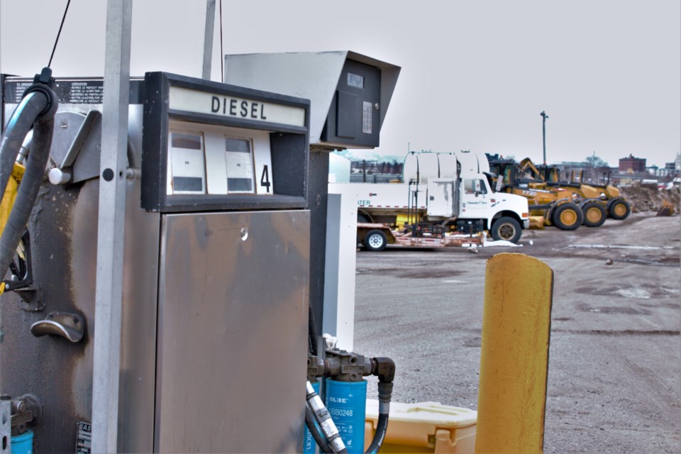The City of Thunder Bay's Front Street fuel yard. (Ian Kaufman, TBnewswatch)
