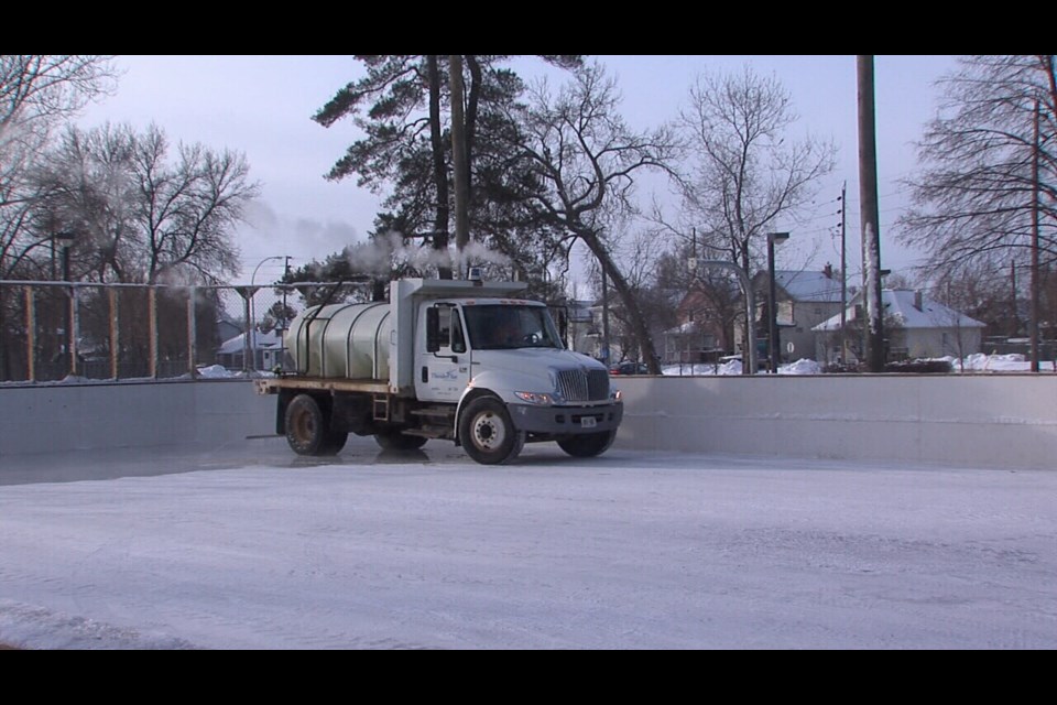 A boarded rink at Dease Park is a new addition to the City of Thunder Bay's system (Vasilios Bellos, TBT News)