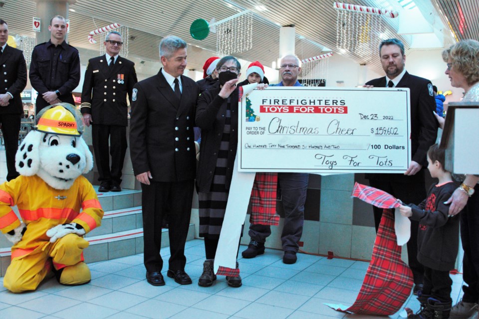 Organizers announced a nearly $160,000 fundraising haul for the Toys for Tots campaign in 2022 on Friday. (Ian Kaufman, TBnewswatch)