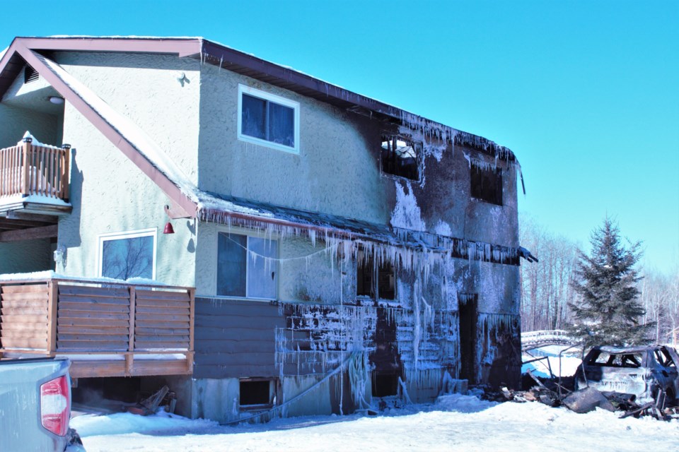 An Oliver Paipoonge home suffered significant damage after an early morning fire on Thursday. (Photos by Ian Kaufman, TBNewswatch)