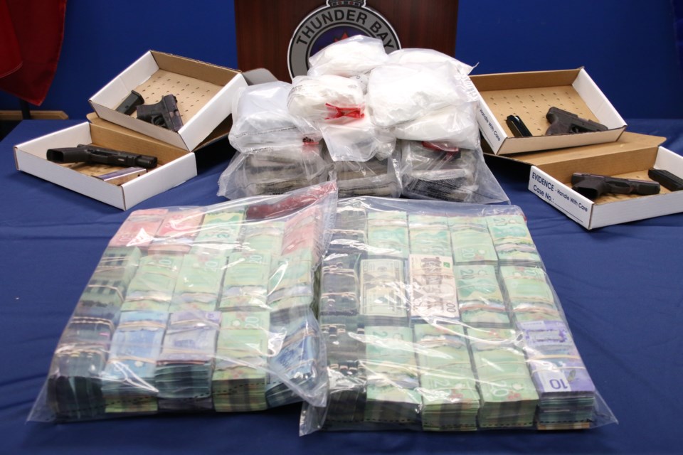 Project Waffle resulted in the seizure of crack and powder cocaine worth more than $2.3 million, along with $470,000 in cash and several firearms. (Photos by Doug Diaczuk - Tbnewswatch.com). 