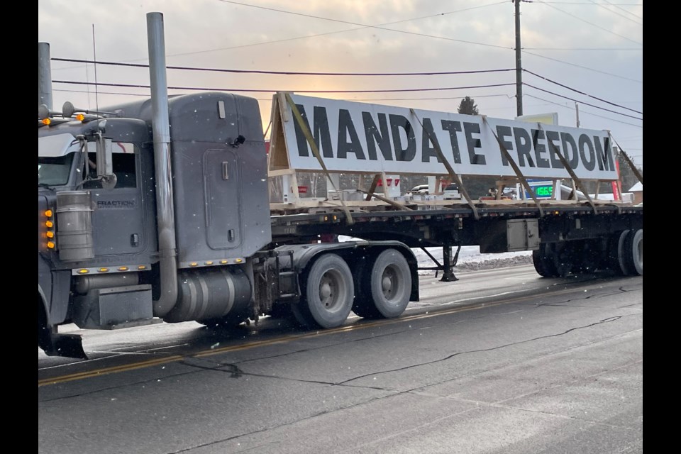 Demonstrators from the Freedom Convoy 2022