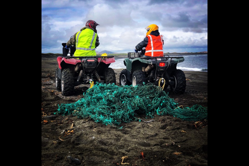 This an image from Keepers of the Shy Place, an environmental documentary from Alaska by Gianna Savoie. On the tiny island of St. Paul, marine debris is taking its toll on wildlife such as the northern fur seal 