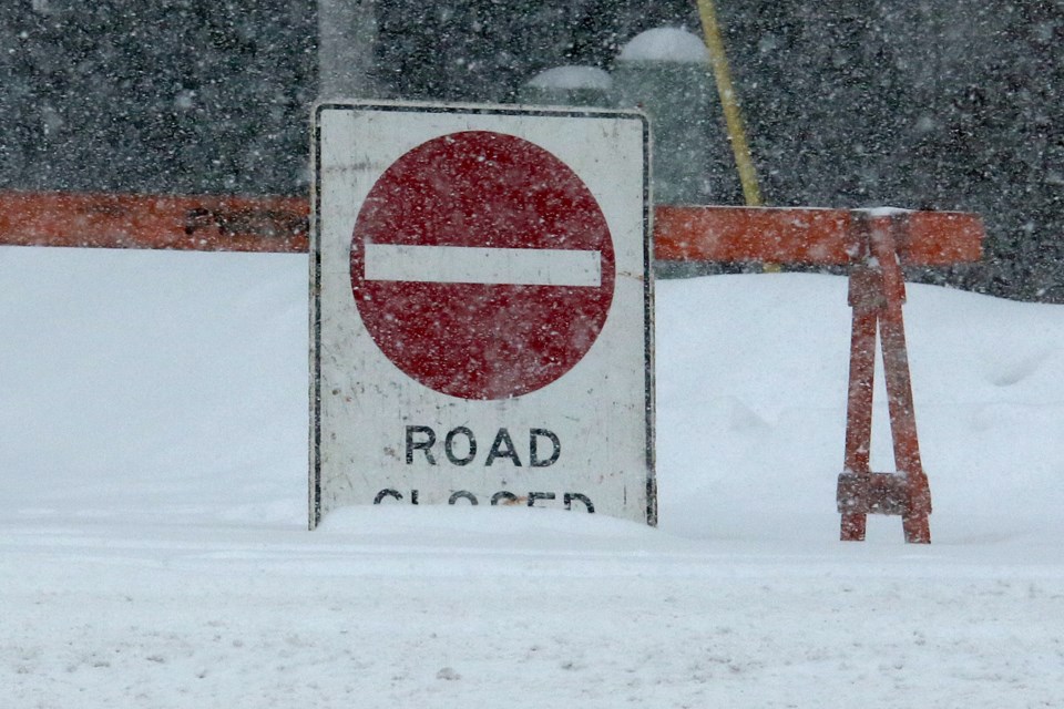 Road Closed Winter