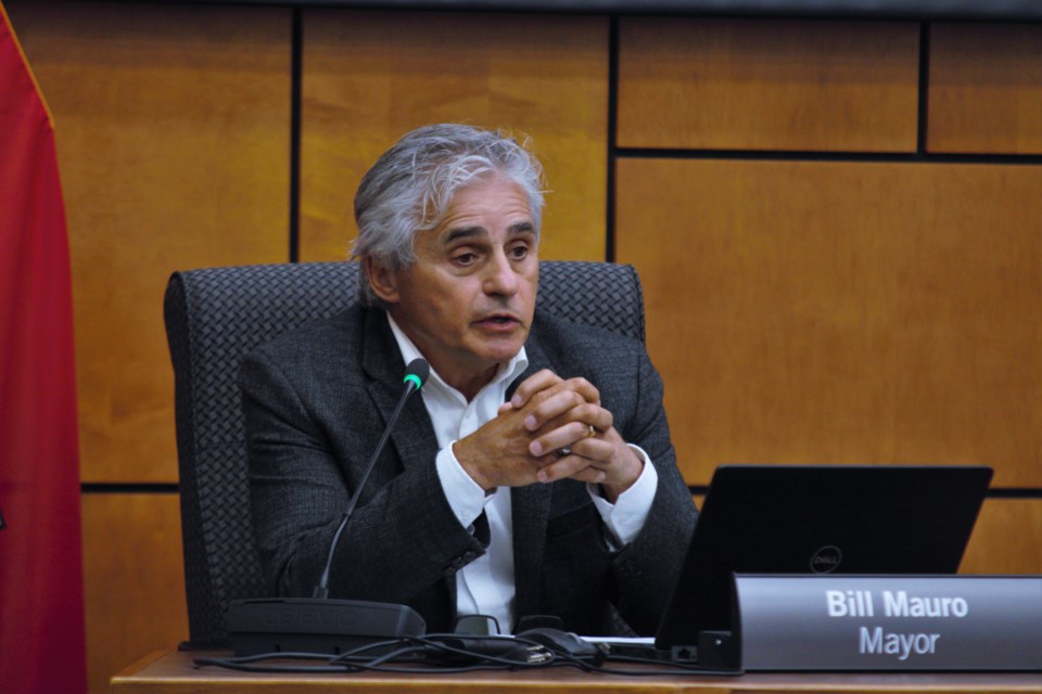 Mayor Bill Mauro, who championed a proposed indoor turf facility, on Monday discouraged improvised last-minute attempts to move some version of it forward. (Ian Kaufman, TBnewswatch)