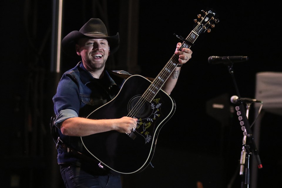 Brett Kissel played a rip-roaring set on Friday, July 22, 2022 at the Country on the Bay Music Festival. (Leith Dunick, tbnewswatch.com)