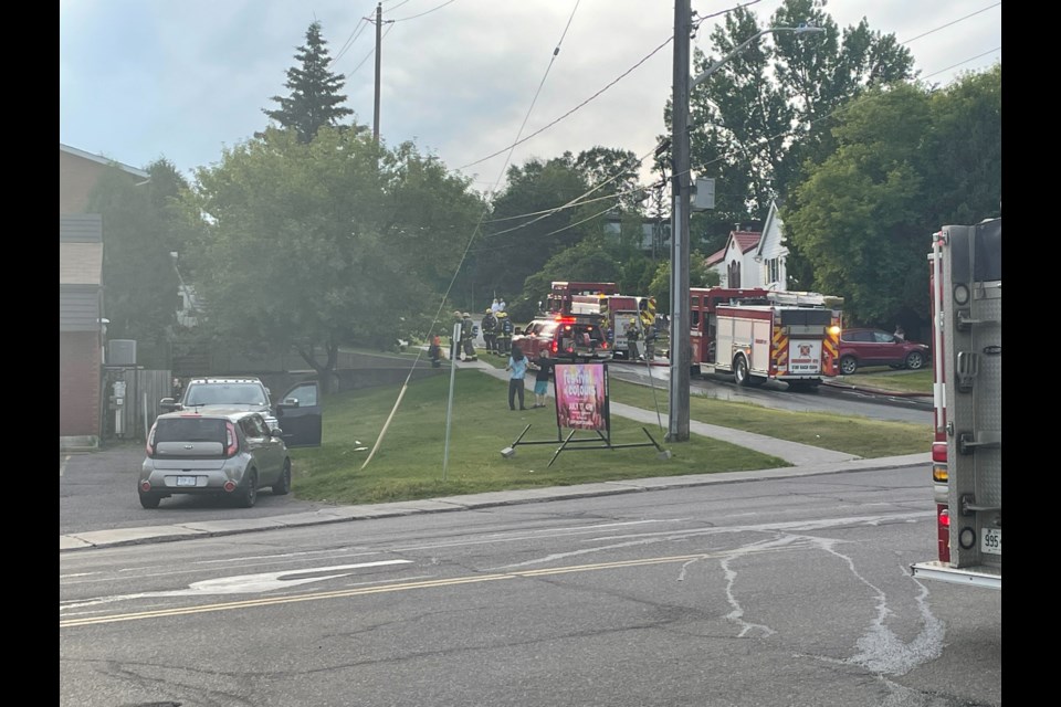 Thunder Bay firefighters responded on July 16 to a residential fire on John St. near High St. (Justin Hardy/TBnewswatch)