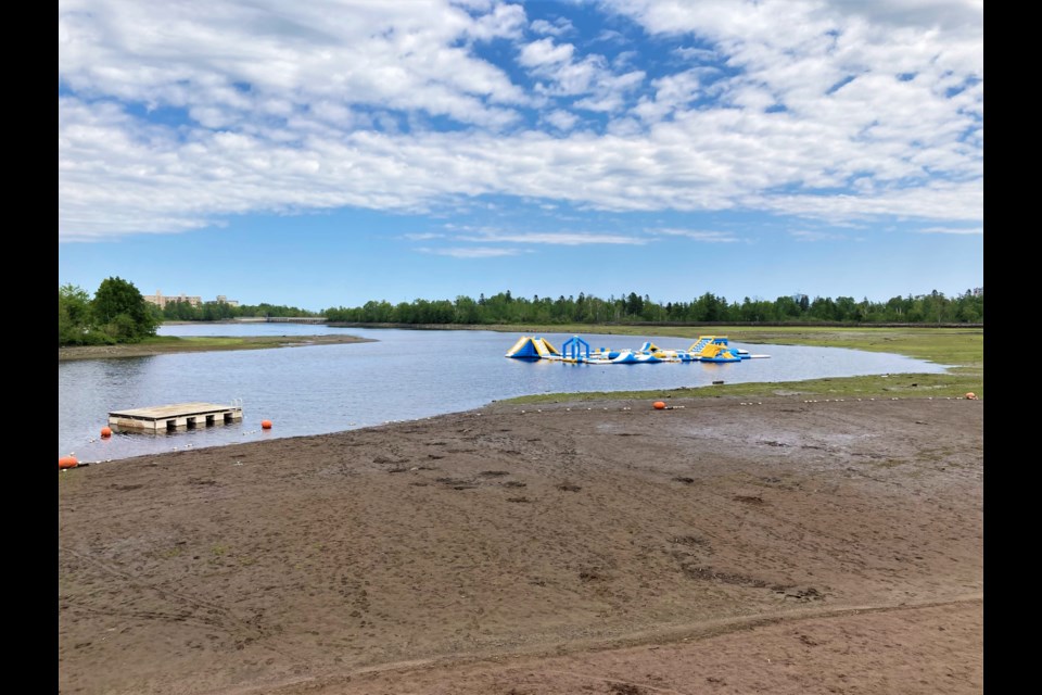 Levels on Boulevard Lake fell by over a metre after gates on the lake's dam were lowered without authority on Sunday night, June 22, 2022.