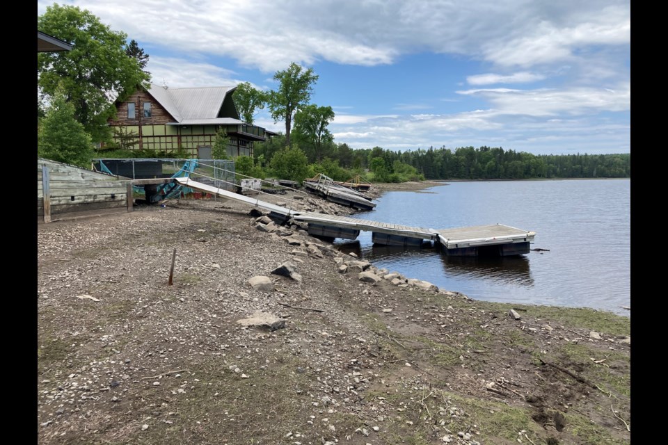 Levels on Boulevard Lake fell by over a metre after gates on the lake's dam were lowered without authority on Sunday night, June 22, 2022.
