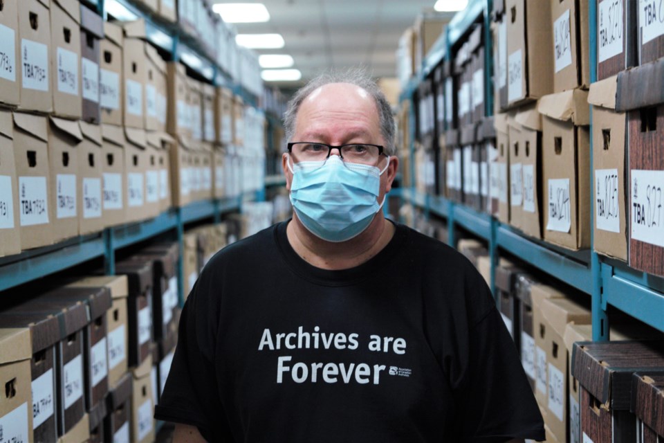 Matt Szybalski, manager of archives, records, and privacy for the City of Thunder Bay. (Ian Kaufman, TBnewswatch)
