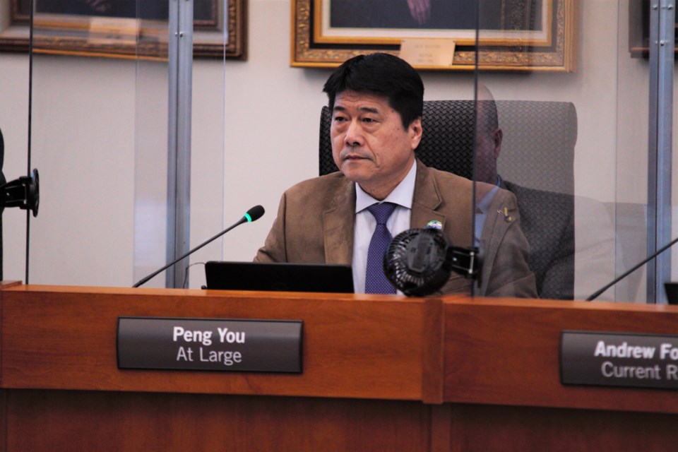 Coun. Peng You pressed city staff on whether the city could save on an archives expansion by working with the private sector. (Ian Kaufman, TBnewswatch)