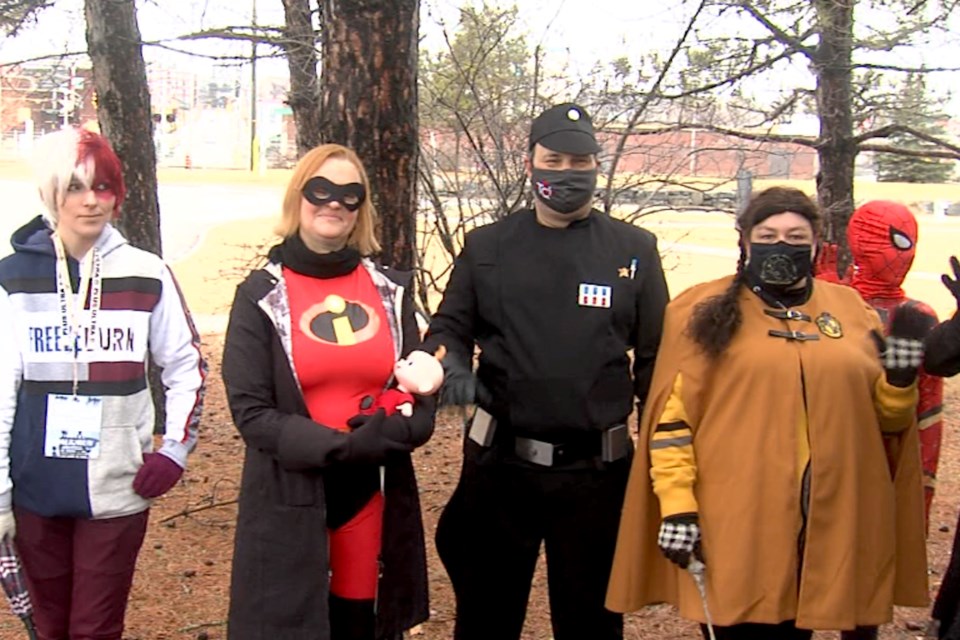 Thunder Bay residents dressed up to participate for the in person portion of the run/walk