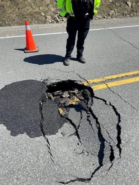 Highway 11 sinkhole