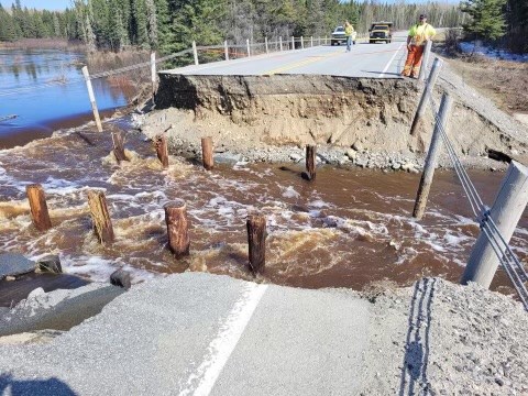 Highway 105 between Red Lake and Ear Falls. (NWO Roads Facebook)