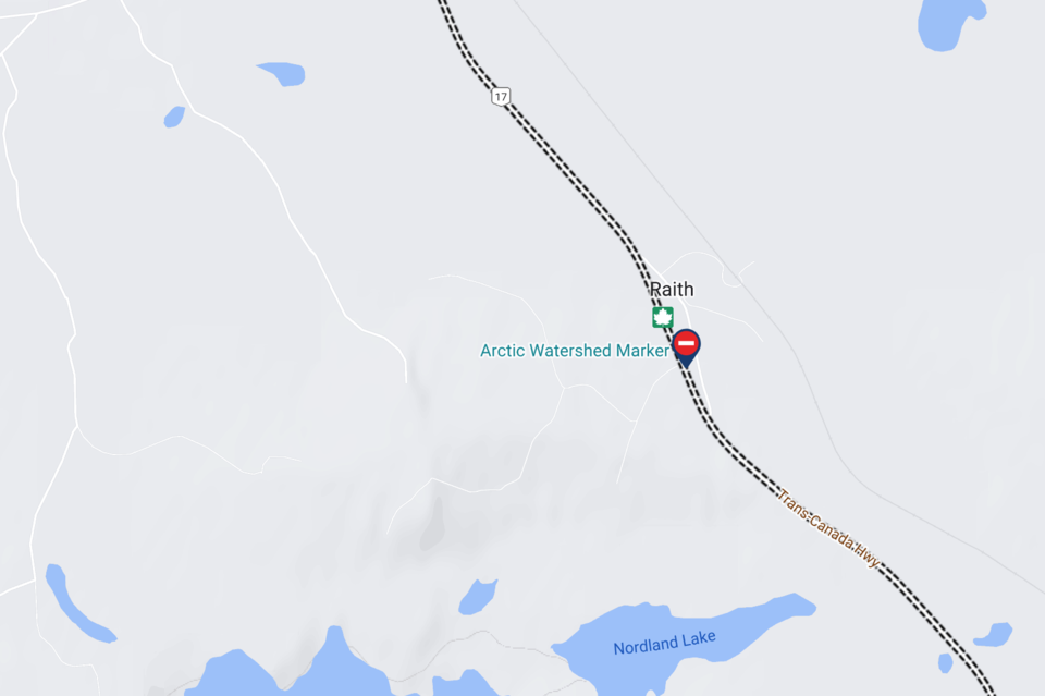Highway 17 closure near Raith 05-27-22