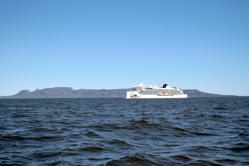 Visits from cruise ships like the Viking Octantis helped boost Thunder Bay's tourism sector in 2022.