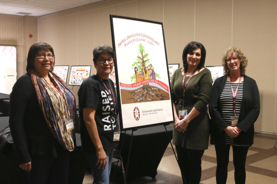 From left to right: Micheline Hunter, Kelly Fortier, Shelley Franceschini, and Wendy Arseneault participated in the NAN Early Youth Summit in Thunder Bay this week. 