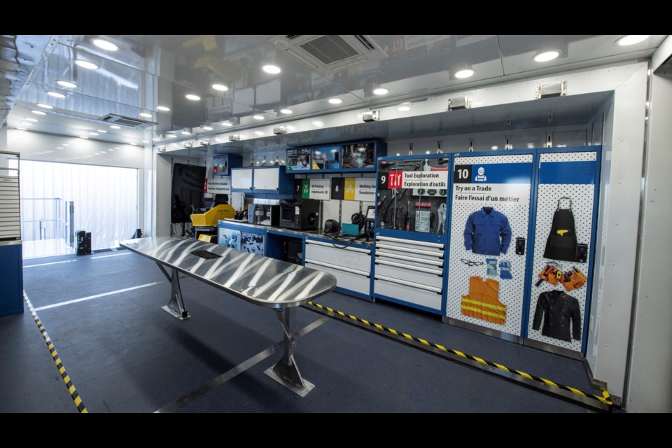 The mobile unit allows the hands-on exploration of skilled trades and tech careers